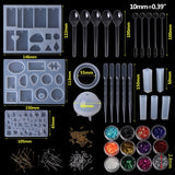 Epoxy Resin Jewelry Making Kit DIY Crafts Silicone Mold