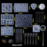 Epoxy Resin Kit with Silicone Mold Diamond Jewelry Making Tools
