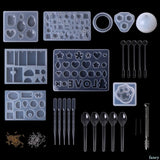 Epoxy Resin Kit with Silicone Mold Diamond Jewelry Making Tools