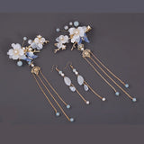 Flower Butterfly Clip & Earring Set Girl Hairpin Headdress