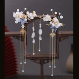 Flower Butterfly Clip & Earring Set Girl Hairpin Headdress