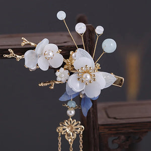 Flower Butterfly Clip & Earring Set Girl Hairpin Headdress