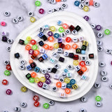Geometric Acrylic Beads Embroidery Cord Elastic Thread