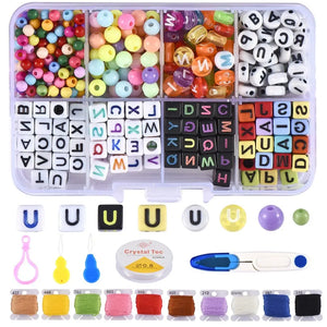 Geometric Acrylic Beads Embroidery Cord Elastic Thread