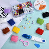 Geometric Acrylic Beads Embroidery Cord Elastic Thread