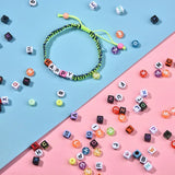 Geometric Acrylic Beads Embroidery Cord Elastic Thread