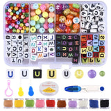 Geometric Acrylic Beads Embroidery Cord Elastic Thread
