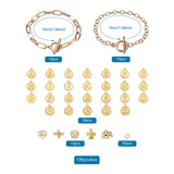 Golden Alloy Bracelet Making Kit with Chains and Pendants