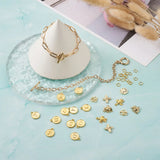 Golden Alloy Bracelet Making Kit with Chains and Pendants
