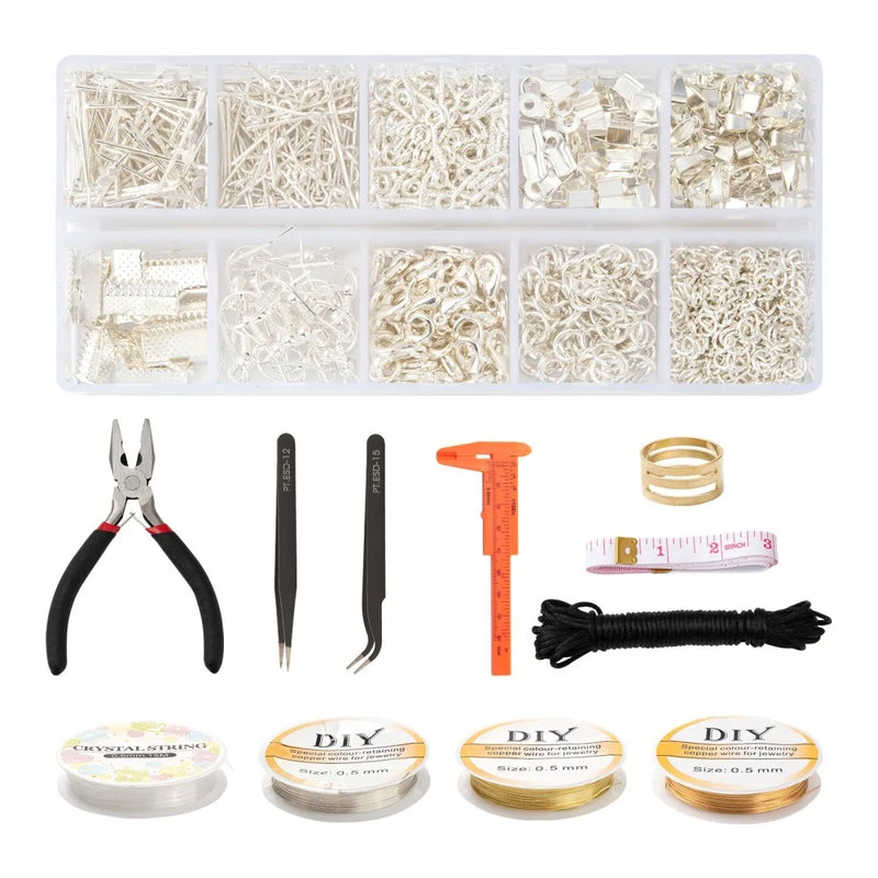 Jewelry Making Tools Set Pliers Tweezers Lobster Clasp DIY Crafts Supplies
