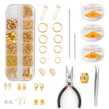 Jewelry Making Supplies Kit Crimp Beads Eye Pins Earring Hooks Clasps