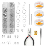Jewelry Making Supplies Kit Crimp Beads Eye Pins Earring Hooks Clasps