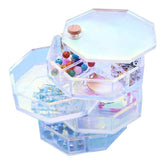DIY Multi-Layer Rotating Jewelry Tray Storage Case for Bracelets