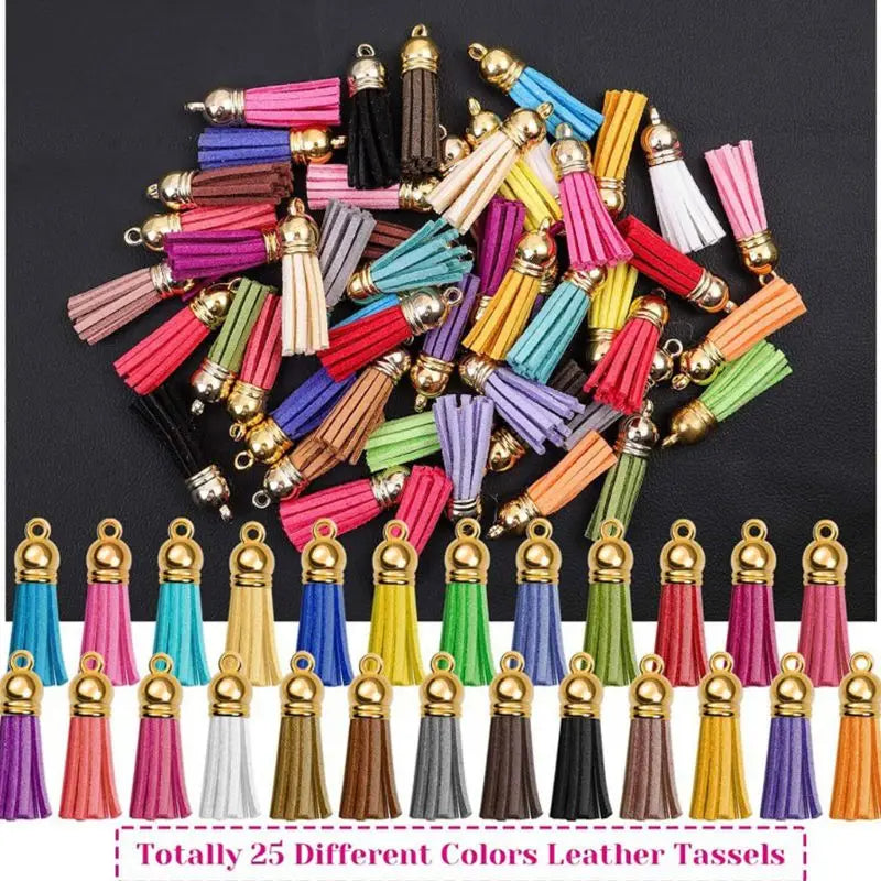 Leather Keychain Tassel DIY Crafts Jewelry Earrings Making Accessories