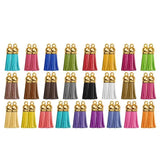 Key Chain Rings Pendants Leather Keychain Tassel DIY Crafts Jewelry Earrings