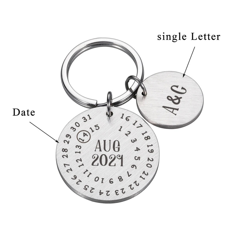 Custom Keychain Calendar Personalized Gift