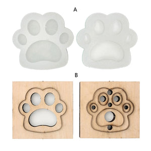 Leather Craft Dog Paw Key Ring DIY Pendant Wooden Mold Die Cutting Mould