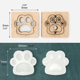 DIY Leather Craft Dog Paw Key Ring Pendant Wooden Mold Die Cutting Mould