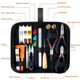 Metal DIY Jewelry Making Wire Kit: 12 Findings Beading Pliers Needles