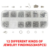 Metal DIY Jewelry Making Wire Kit: 12 Findings Beading Pliers Needles