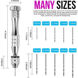 Micro Steel Hand Drill Bits Set with 10 Pcs Precision Pin Vise Twist Drill Bits
