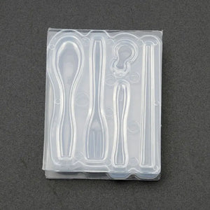 Mini Chopsticks Spoons Forks Mold for Epoxy Resin