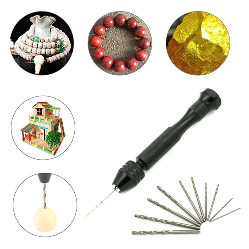 Mini Steel Hand Drill Bits Hole Maker Puncher Jewelry Resin Mold Tools