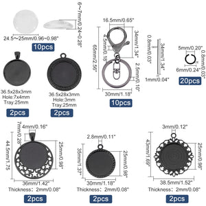 Glass Cabochons Set for DIY Keychain Making
