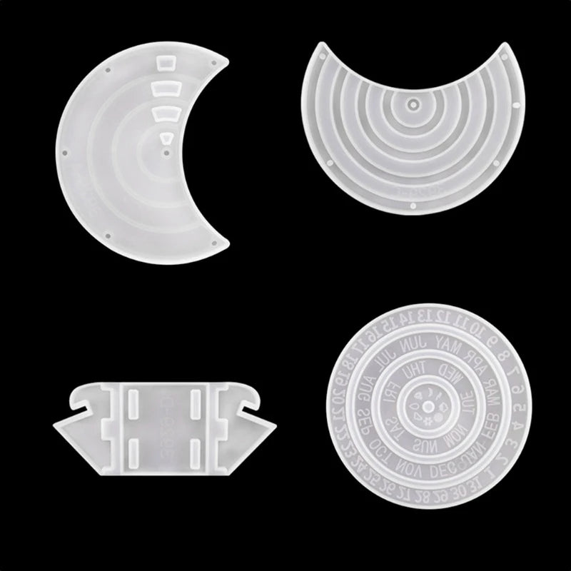 Moon/Heart Calendar Resin Molds - DIY Home Wall Decoration