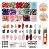 Natural Gemstones Beads Kit with Findings for DIY Jewelry