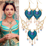 Princess Jasmine Resin Pendant Necklace Women Cosplay Halloween Gift