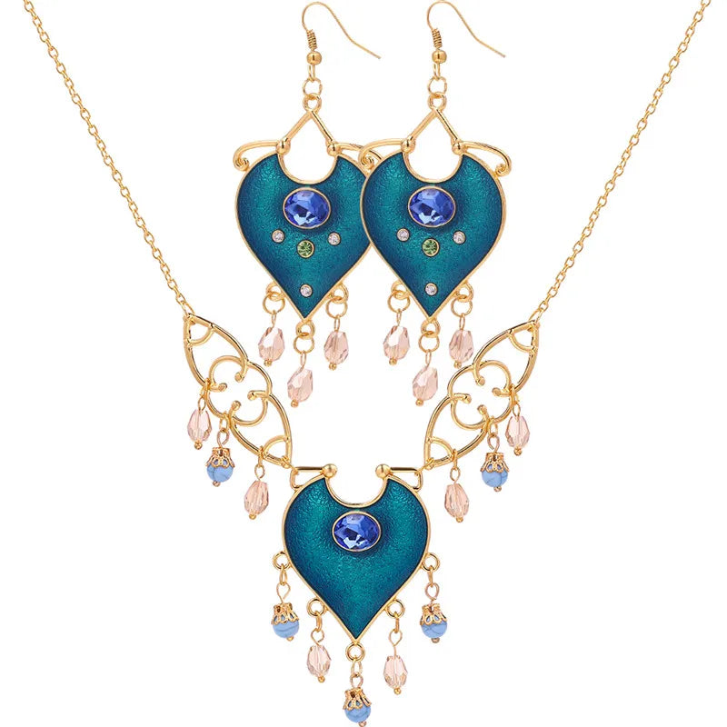 Princess Jasmine Resin Pendant Necklace Women Cosplay Halloween Gift