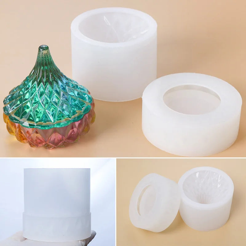 Resin Epoxy Water Drop Storage Box Mould Jewellery Holder Mold