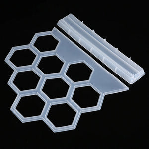 DIY Resin Epoxy Mold Hexagonal Earring Display Stand Jewelry Storage Silicone