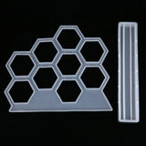 DIY Resin Epoxy Mold Hexagonal Earring Display Stand Jewelry Storage Silicone