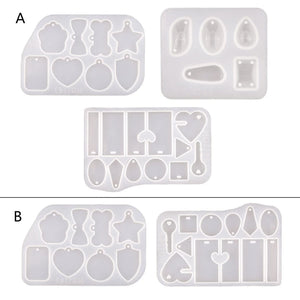 Pet Dog Tags Epoxy Resin Mold DIY Jewelry Necklace Earrings Tool Silicone Mould