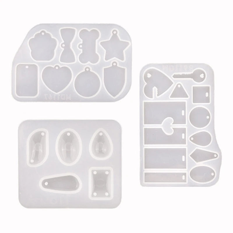 Dog Tags Epoxy Resin Mold DIY Crafts Jewelry Necklace Earrings Casting Tool