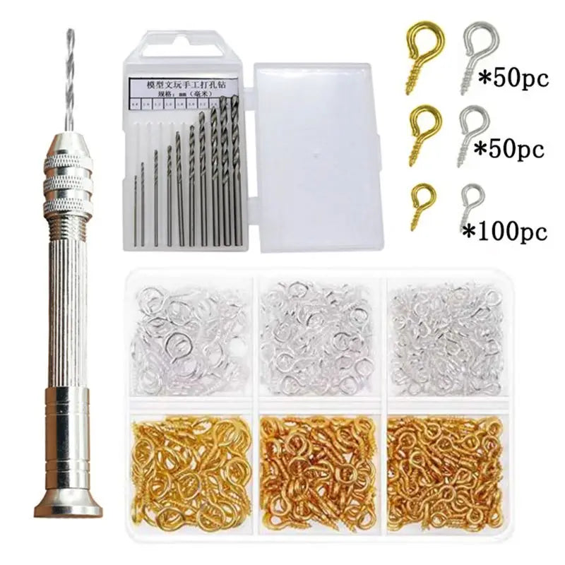Pin Vise Hand Drill Set with Bits for Resin Clay DIY