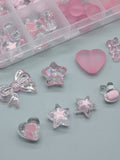 Pink Plastic Beads Jewelry Making Kit for DIY Crafts