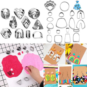 Polymer Clay Cutter Set for DIY Earrings U Pattern - Jewelry Making Mold