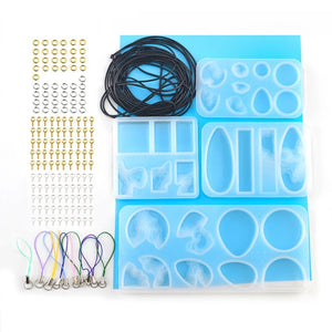 Epoxy Resin Mold for Jewelry with Claw Nails, Open Rings, Rope Accessories