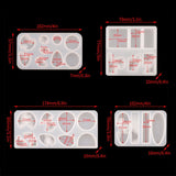 Epoxy Resin Mold for Jewelry with Claw Nails, Open Rings, Rope Accessories