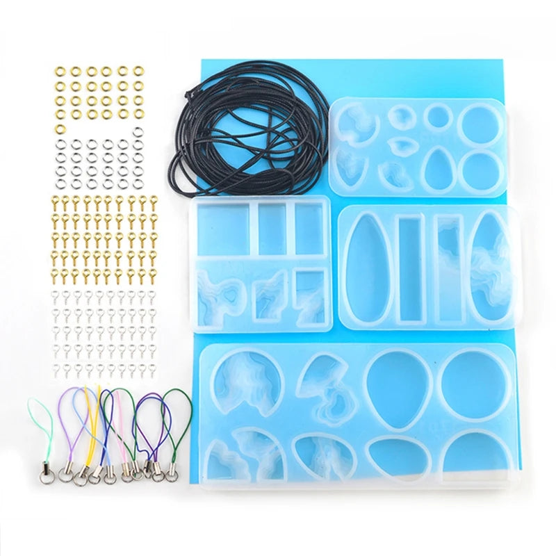 Epoxy Resin Mold for Jewelry with Claw Nails, Open Rings, Rope Accessories