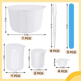 Silicone Resin Measuring Cups Kit 3 Sizes 100Ml 250Ml 600Ml