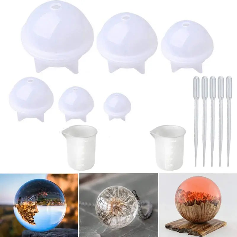 Sphere Silicone Resin Molds for DIY Jewelry and Candles