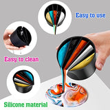 Set of 2 Split Cups Silicone Pour Cup Bundle for Paint Pouring
