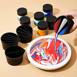 Set of 2 Silicone Pour Cups for Paint Pouring