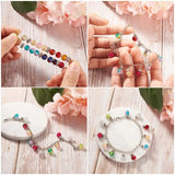 Crackle Glass Beads Metal Spacer Beads Elastic Thread DIY Tool