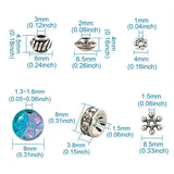 Crackle Glass Beads Metal Spacer Beads Elastic Thread DIY Tool