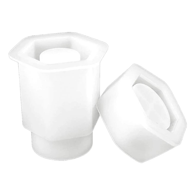 Crystal Epoxy Resin Mold DIY Crafts Tool with Lid Silicone Mould